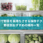 冷蔵庫で野菜を長持ちさせる保存テクニック|野菜別おすすめの場所一覧